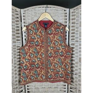 Sam Hilu’s Collection Quilted Boho Made in India Vest - Size Small